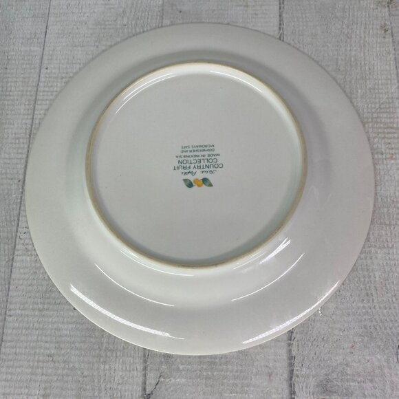 Vintage Julie Pople Avon COUNTRY FRUIT COLLECTION Porcelain Salad Plate Set 4 - Picture 7 of 16